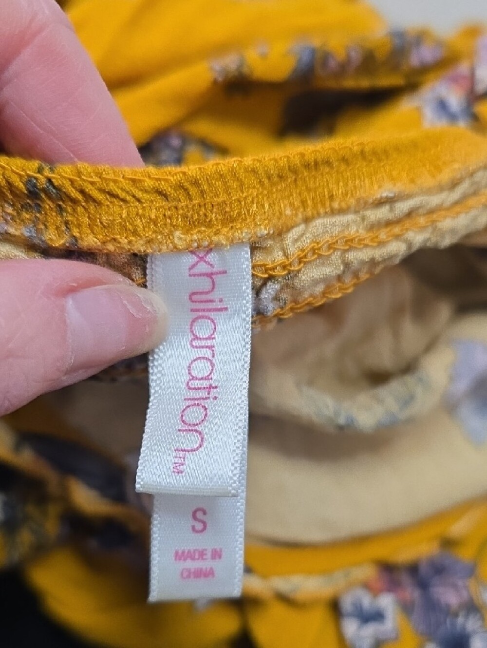 Xhilaration Mustard Yellow Floral Maxi Dress - Picture 10 of 10